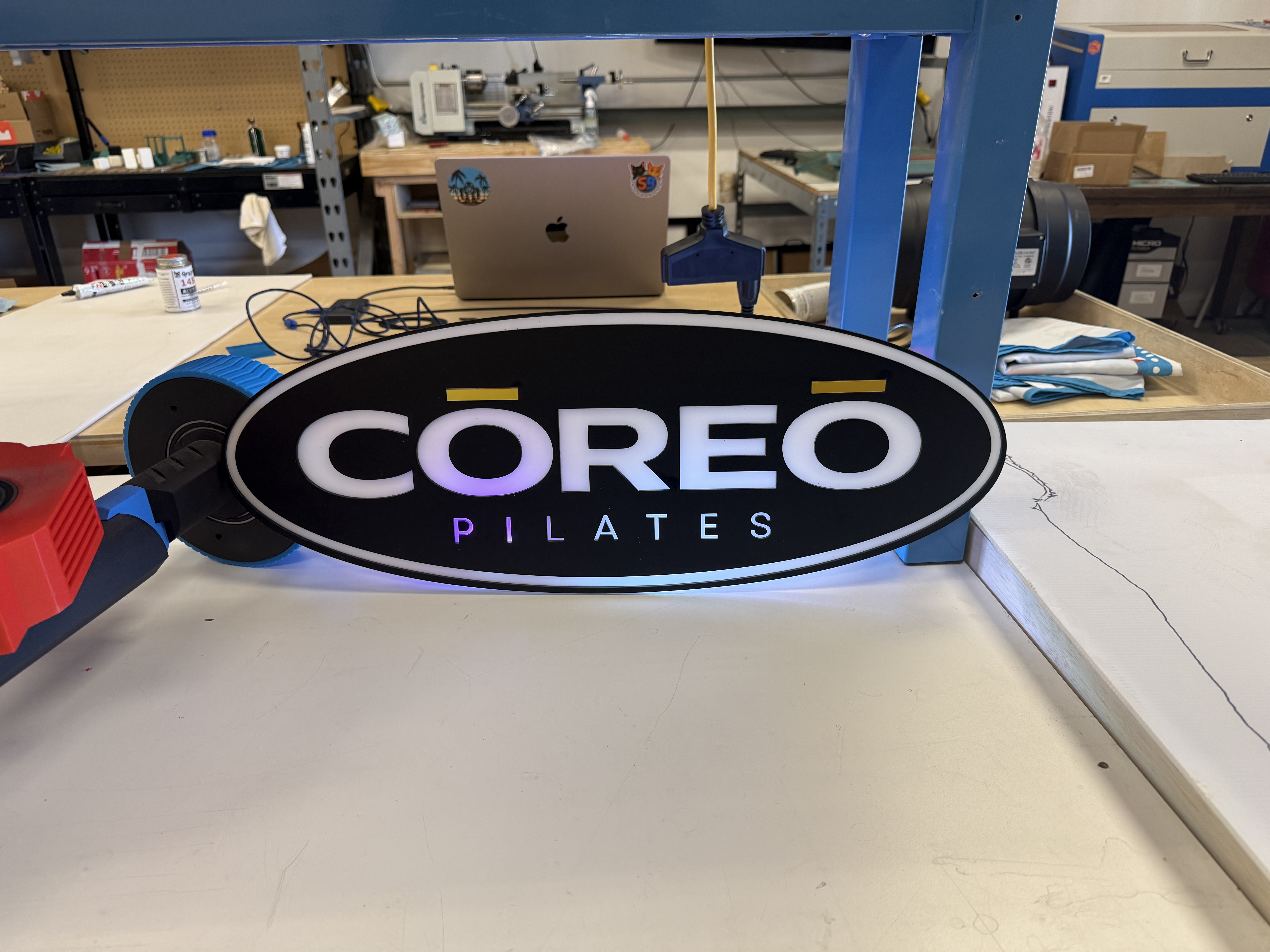 Acrylic sign with Leds